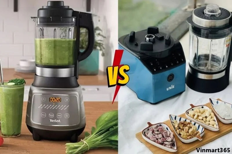 chất liệu của máy làm sữa hạt Tefal và Unie