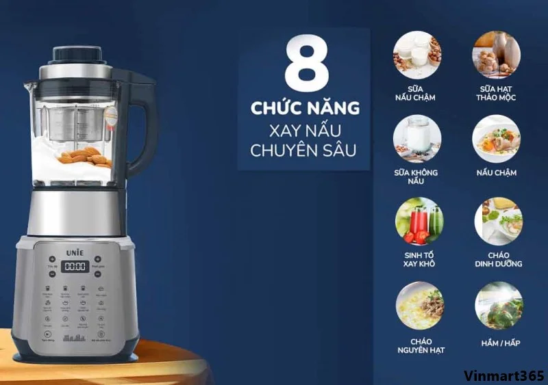Về công suất của máy làm sữa hạt Tefal và Unie