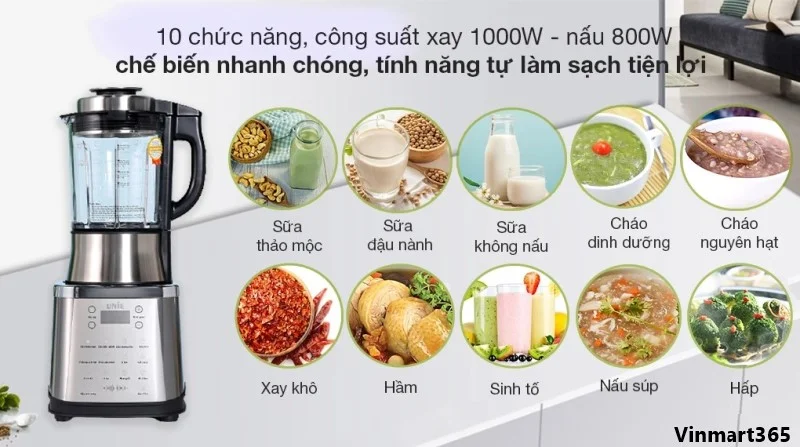 Tính năng nổi bật của máy làm sữa hạt nhà Unie