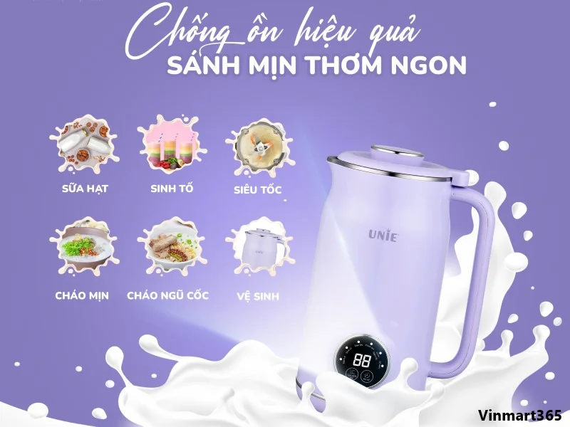 Unie UMB06 nâng cấp với 6 tính năng xay nấu