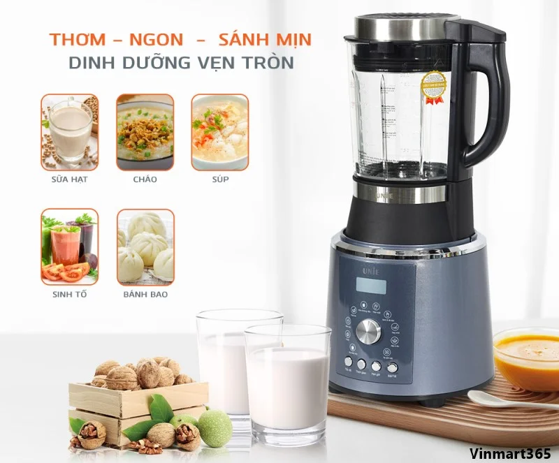 Máy làm sữa hạt Unie V1 có chức năng nấu đa dạng