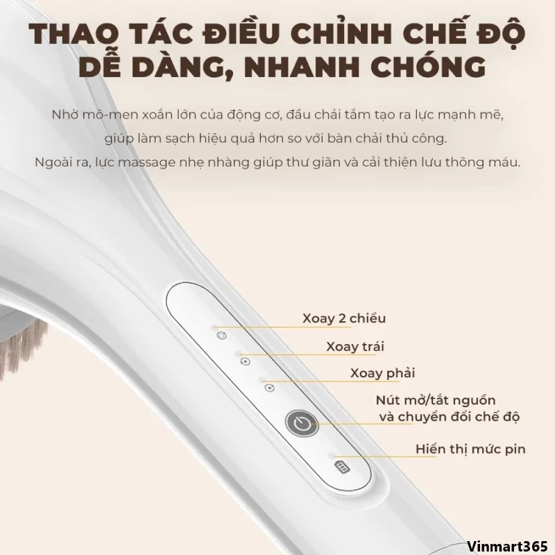 Bàn chải tắm điện Fiko B06 chính hãng