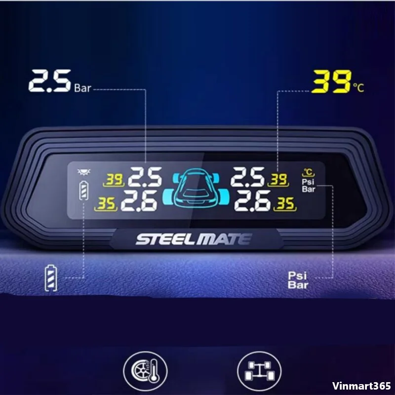 Cảm biến lốp van ngoài Steelmate cao cấp