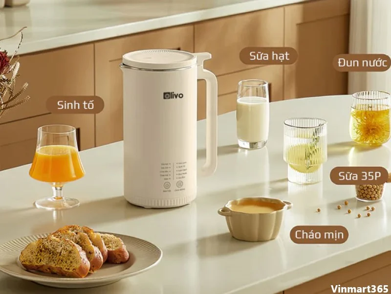 Máy làm sữa hạt Olivo Chất liệu an toàn và bền bỉ