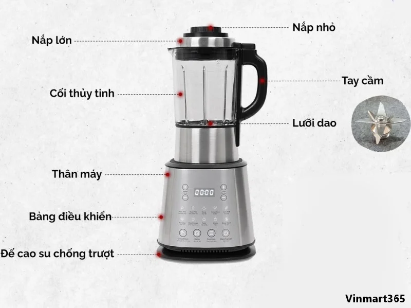 chất liệu của máy làm sữa hạt Olivo X20