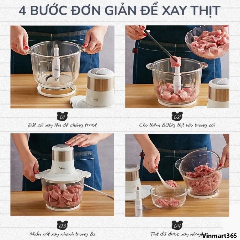Máy xay thịt Bear chính hãng