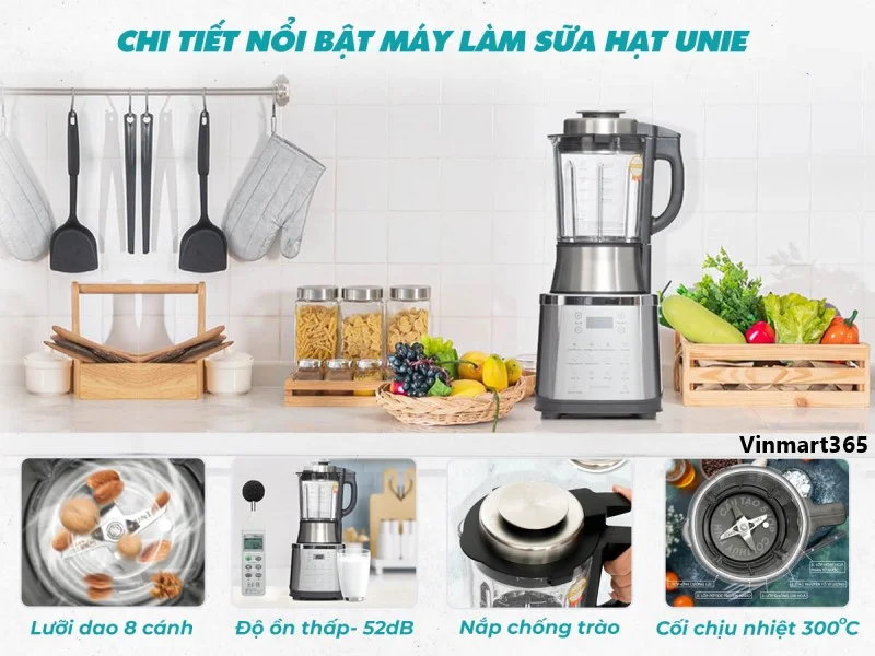 Máy làm sữa hạt Unie V8S và Olivo X20