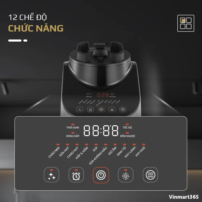 Máy làm sữa hạt Olivo CB20 có 12 chế độ