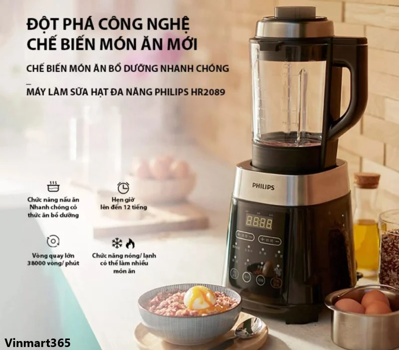 thương hiệu máy nấu sữa hạt Philips