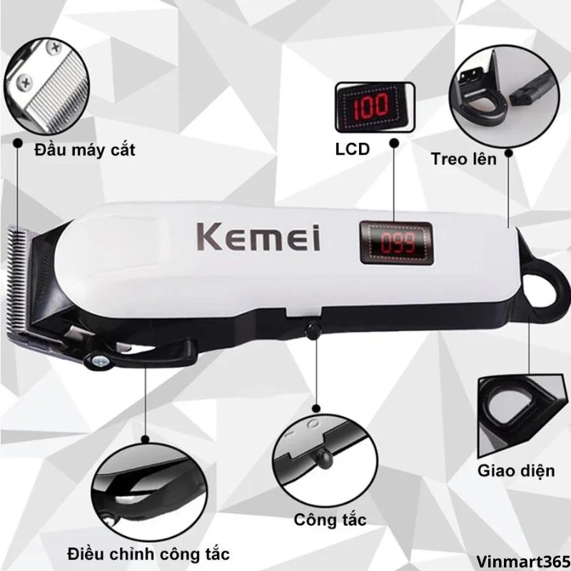 Tông đơ cắt tóc Kemei KM-809A chính hãng