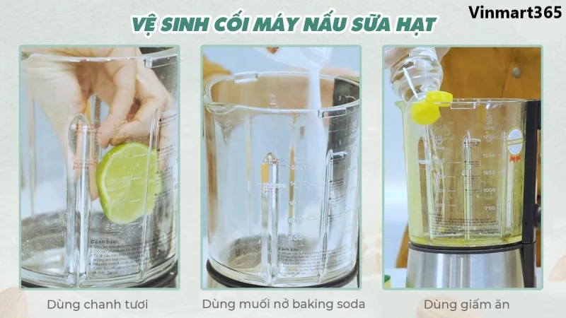 Vệ sinh phần thân máy xay sữa hạt Seka