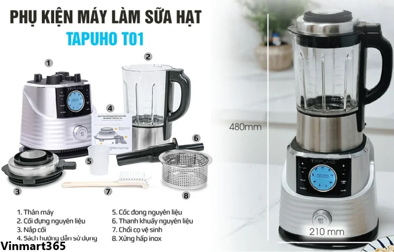 máy làm sữa hạt Tapuho T01