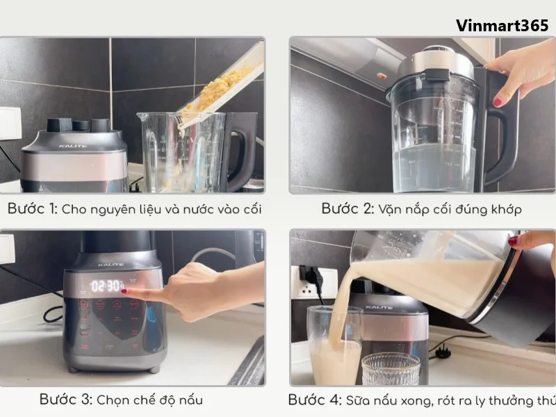 sử dụng máy xay sữa hạt Gilux