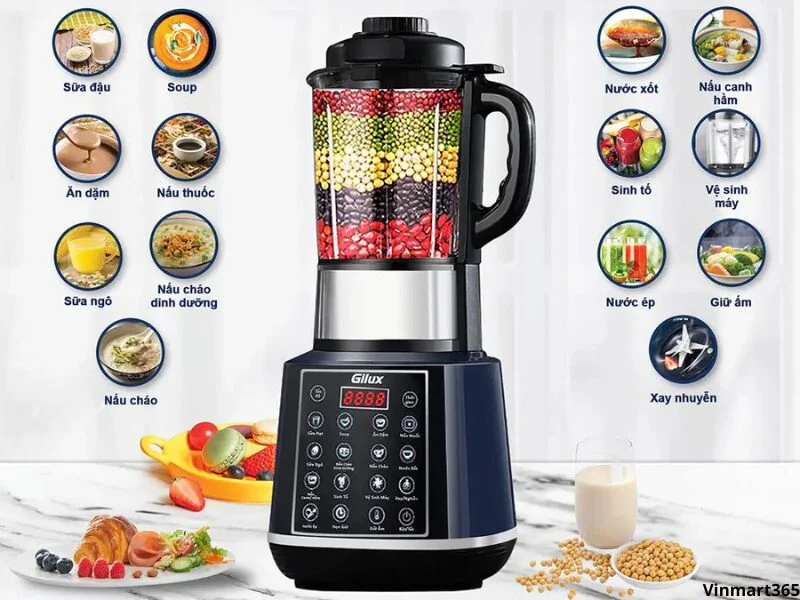  chế độ nấu của máy xay sữa hạt Gilux