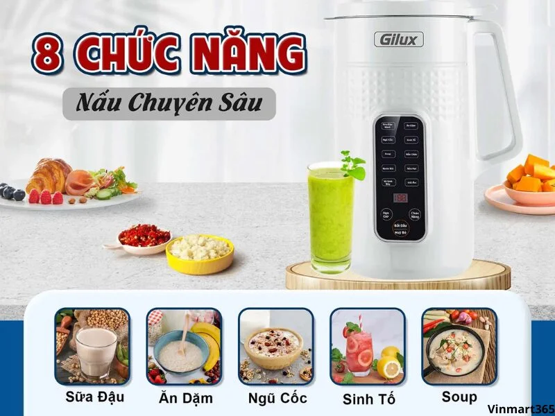 Một số chế độ xay của máy xay sữa hạt Gilux