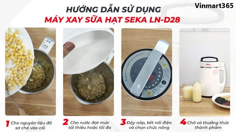 Hướng dẫn sử dụng máy xay sữa hạt Seka