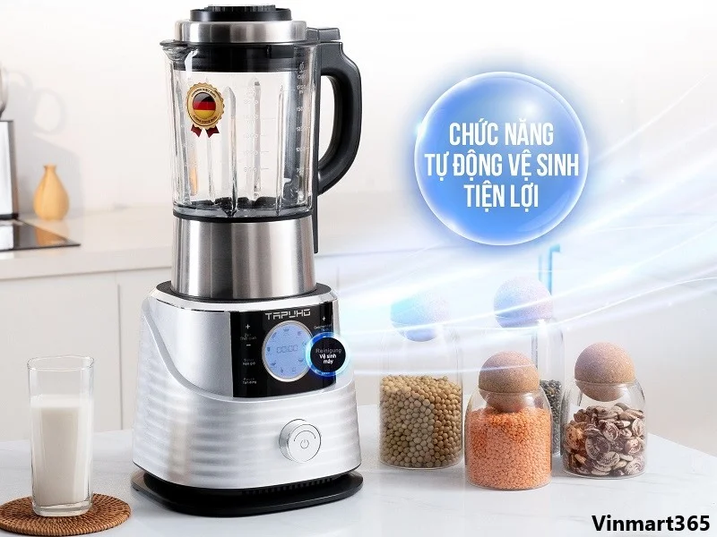 Máy làm sữa hạt Tapuho được trang bị nắp chống trào an toàn