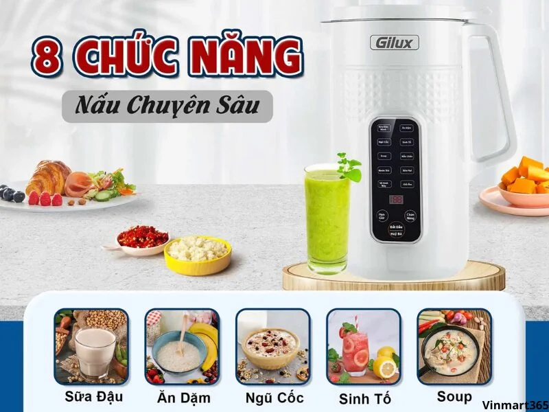 Cấu tạo của máy xay sữa hạt Gilux