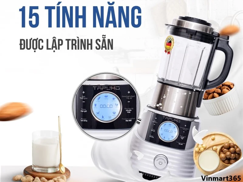 Một số chức năng nổi bật của máy làm sữa hạt Tapuho