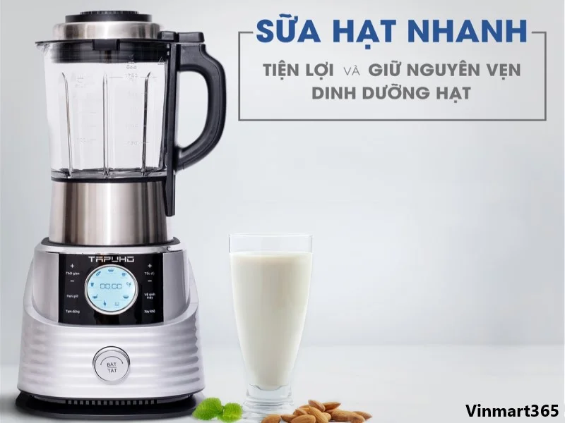 Máy làm sữa hạt Tapuho T01 có động cơ mạnh mẽ cùng lưỡi dao cao cấp