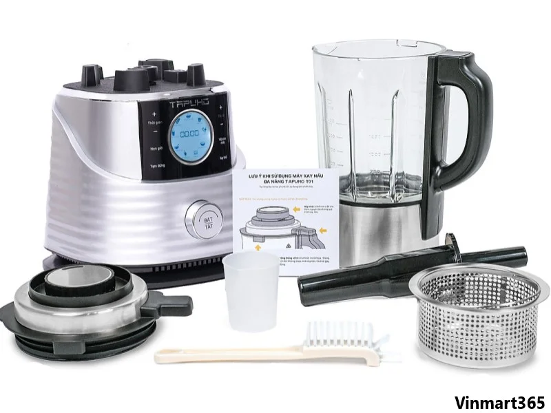 Nắp máy thiết kế chống trào kép Máy làm sữa hạt Tapuho T01