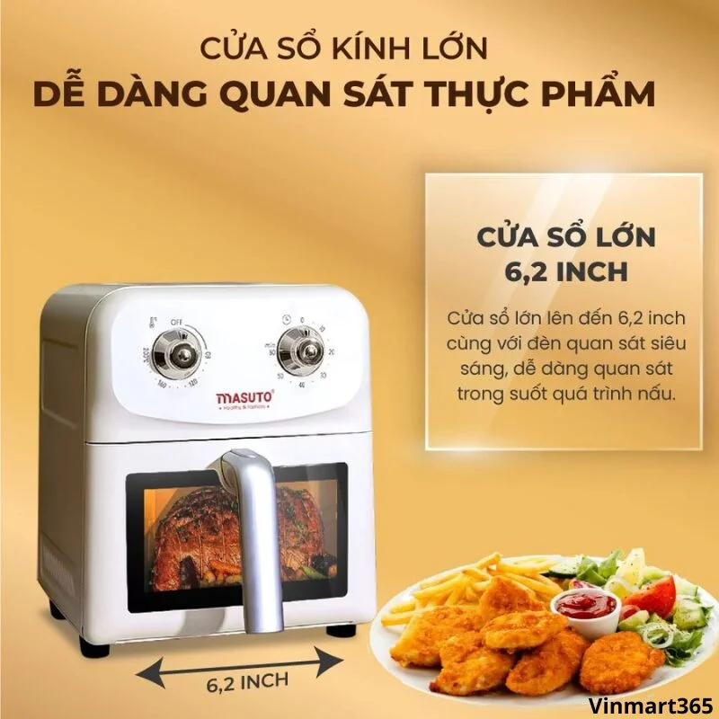 Nồi chiên không dầu Masuto cao cấp