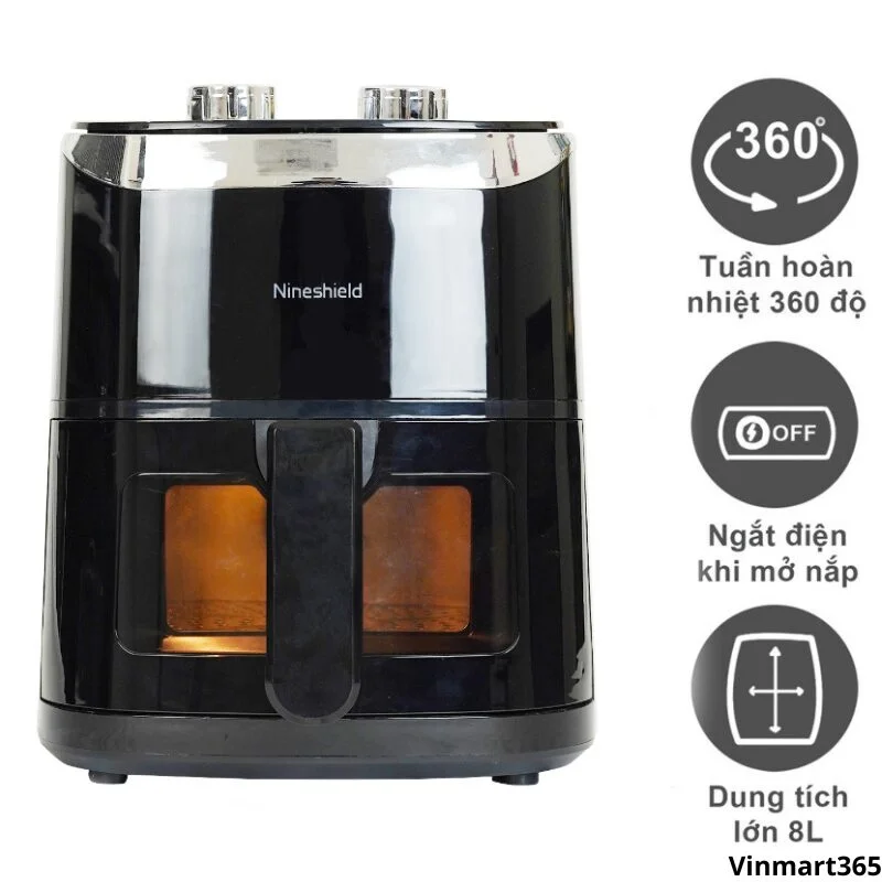 Nồi chiên không dầu Nineshield KB5005M cao cấp