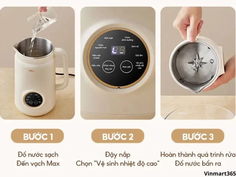 Hoàn thành quá trình xay nấu sữa hạt