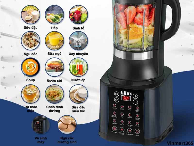 Vệ sinh thân máy làm sữa hạt đa năng Gilux GLX99