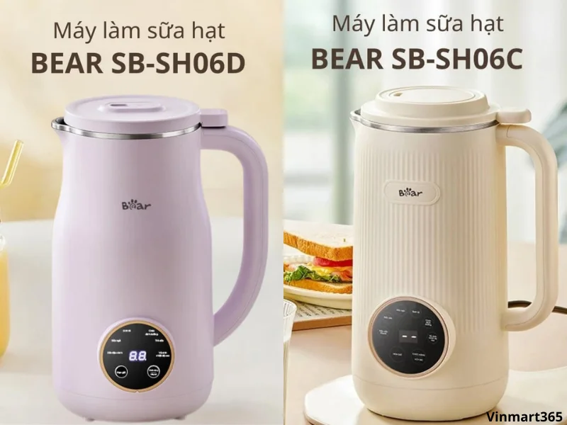 Điểm giống nhau của máy làm sữa hạt Bear SB-SH06D và SB-SH06C