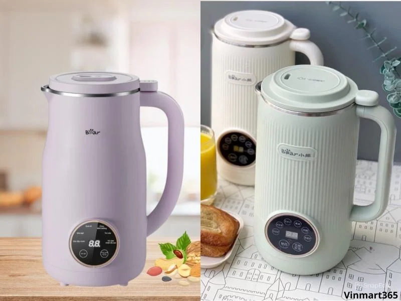 Bảng điều khiển và tiện ích máy làm sữa hạt Bear SB-SH06D và SB-SH06C