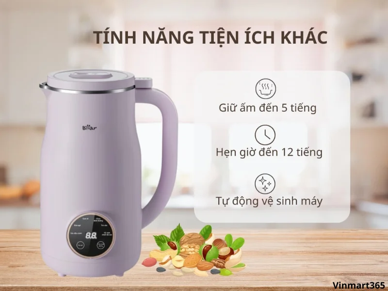 Chức năng của máy làm sữa hạt đa năng Bear SH06D