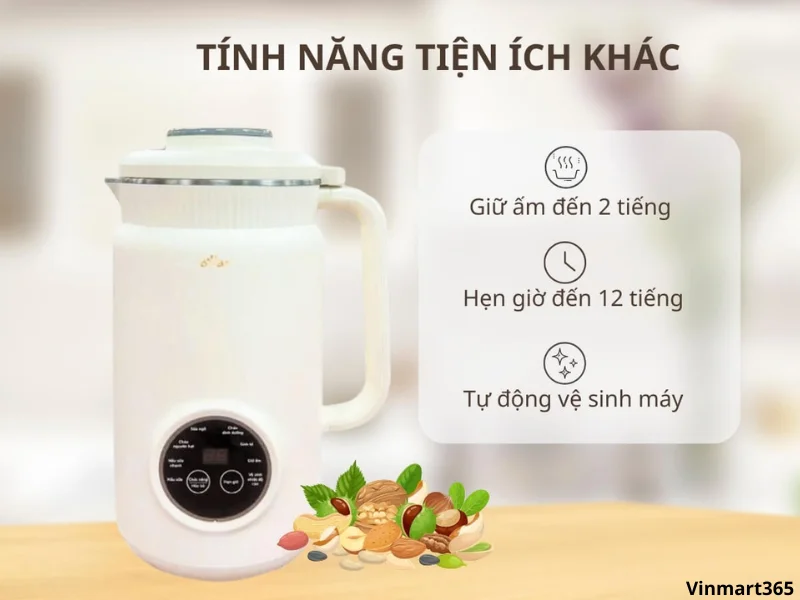 Máy sử dụng chất liệu an toàn cùng bảng điều khiển thông minh
