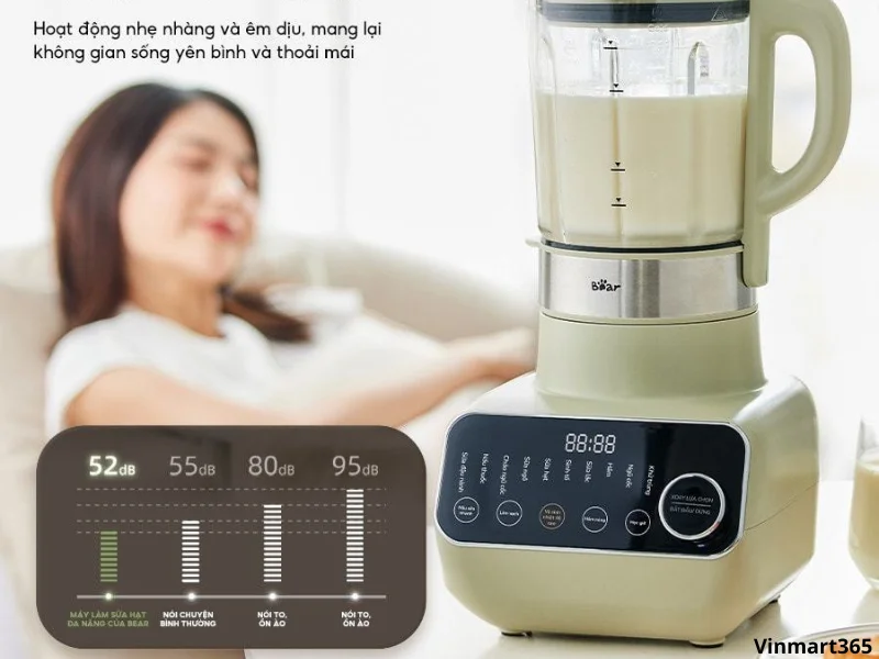 Công suất mạnh mẽ, vận hành êm ái và lưới dao xay có thể tháo rời