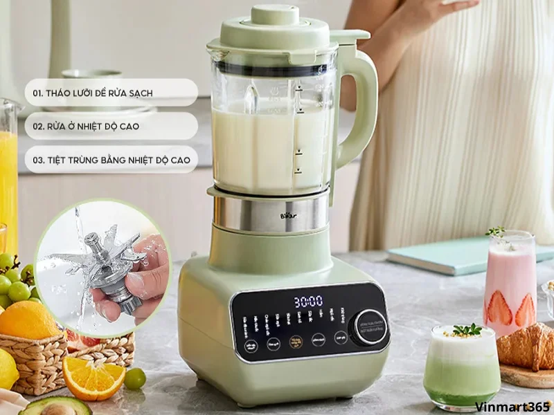 Máy làm sữa hạt Bear SB-SH17V tích hợp nhiều tính năng