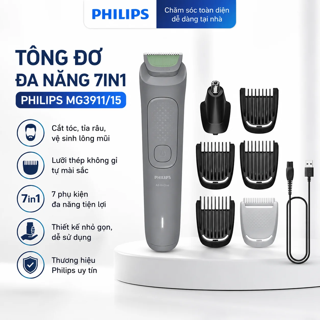 Tông Đơ Đa Năng 7in1Philips MG3911/15