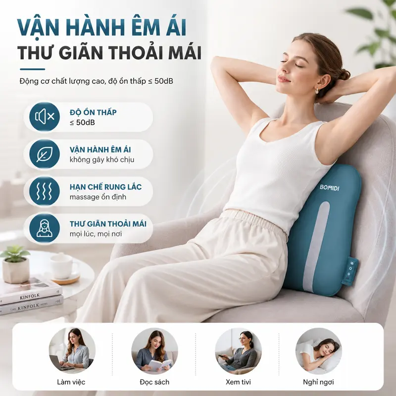 Vận hành êm ái, tạo cảm giác thư giãn thoải mái Vận hành êm ái, tạo cảm giác thư giãn thoải mái