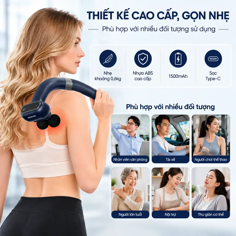 Thiết kế nhỏ gọn, chất liệu cao cấp và phù hợp với nhiều đối tượng sử dụng