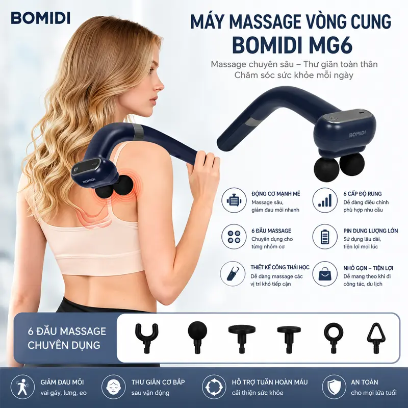 Máy massage vòng cung BOMIDI MG6