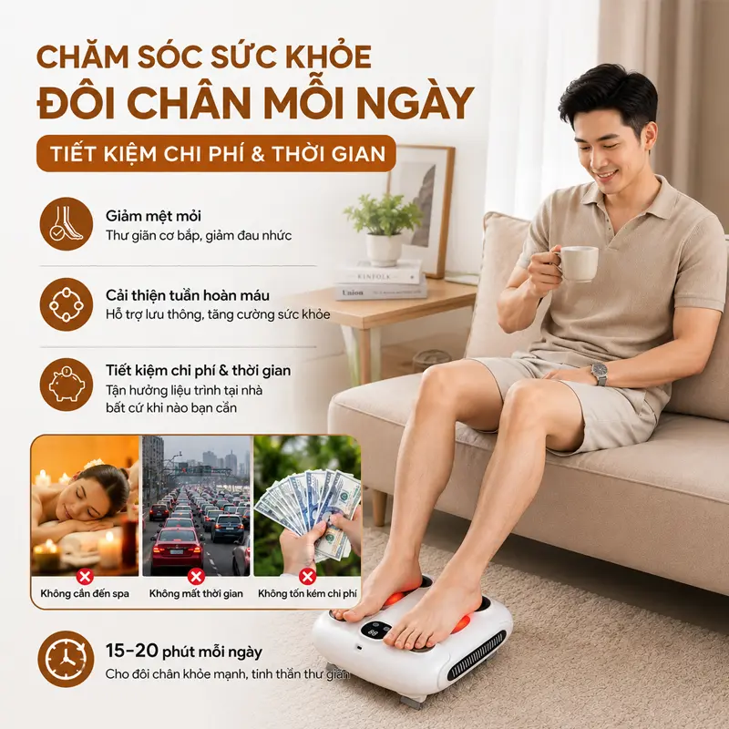 Chăm sóc sức khỏe đôi chân mỗi ngày, tiết kiệm chi phí và thời gian Chăm sóc sức khỏe đôi chân mỗi ngày, tiết kiệm chi phí và thời gian