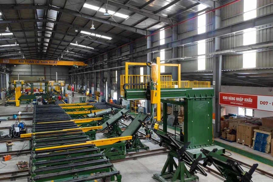 DÂY CHUYỀN ĐÍNH VÀ HÀN DẦM TỰ ĐỘNG V4-0820F BRUCO