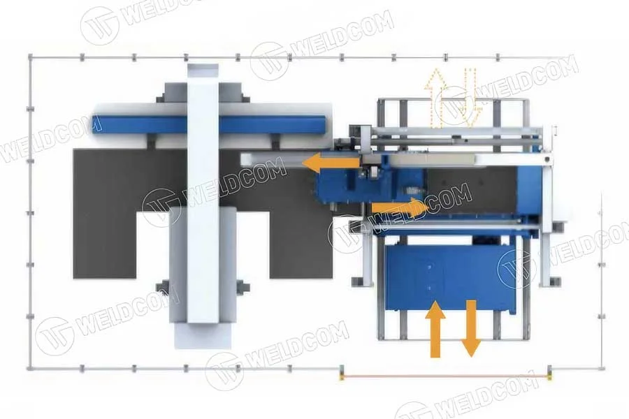 Đột CNC kết hợp cấp dỡ phôi 1 phía