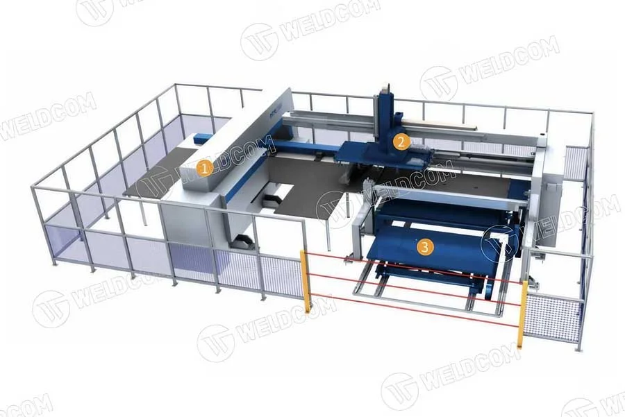 Đột CNC kết hợp cấp dỡ phôi 1 phía