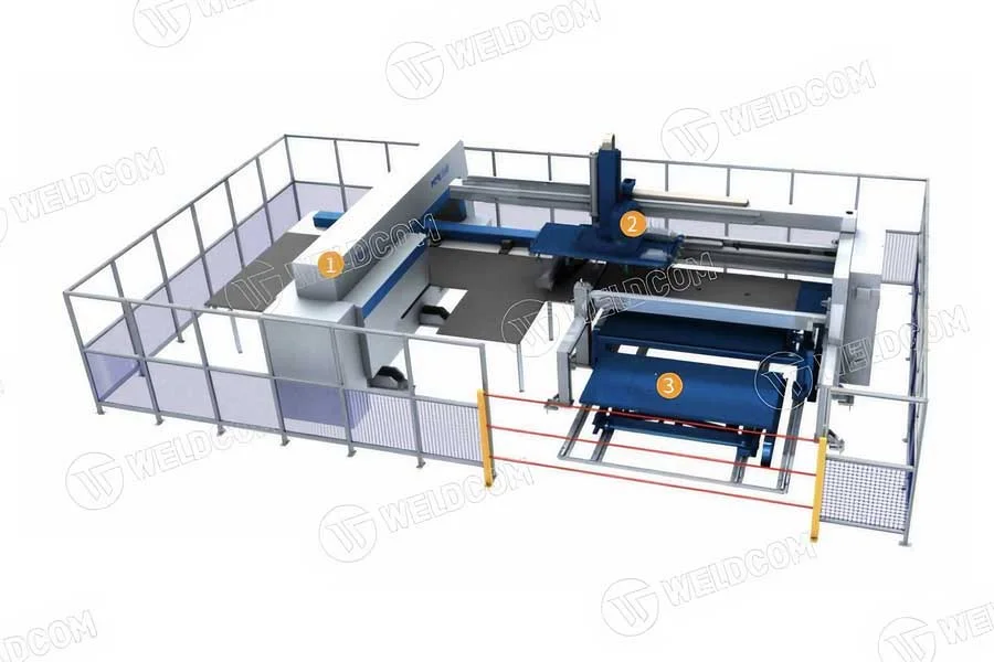 Đột CNC kết hợp cấp dỡ phôi 2 phía