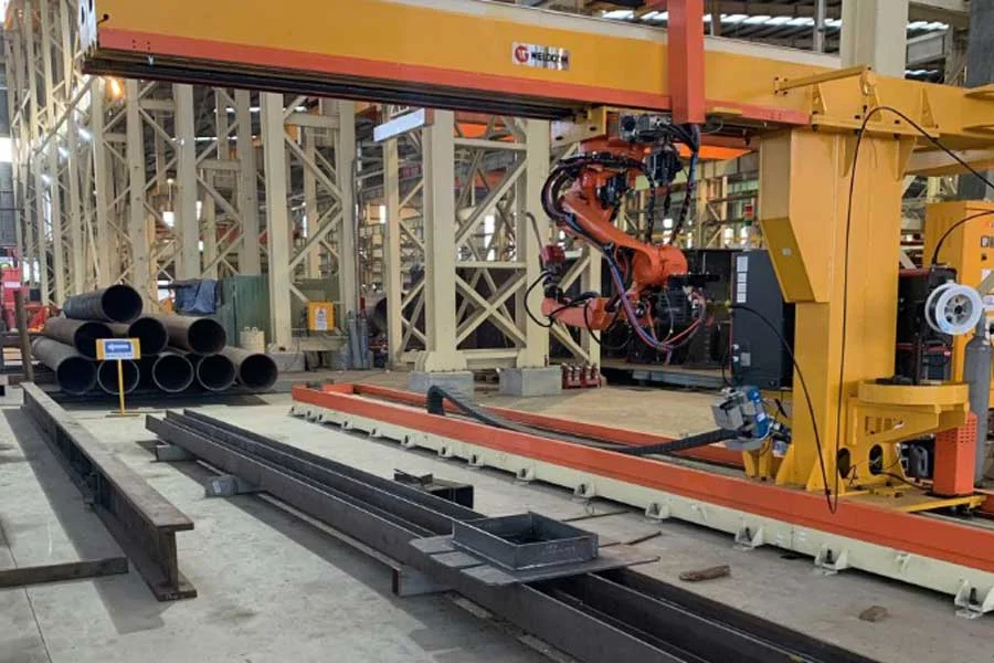 GIẢI PHÁP TRẠM ROBOT CANTILEVER (TREO) 8 TRỤC MIG/MAG HONGLU