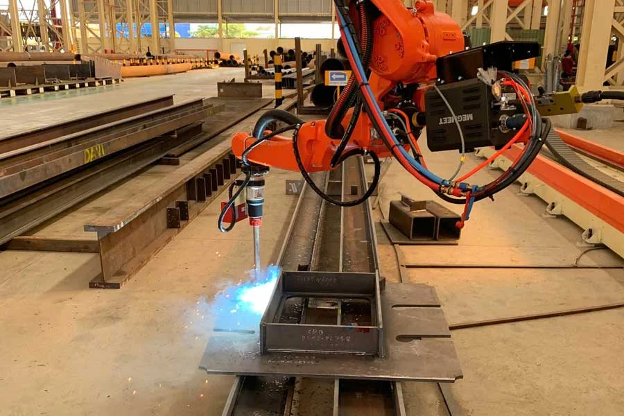 GIẢI PHÁP TRẠM ROBOT CANTILEVER (TREO) 8 TRỤC MIG/MAG HONGLU