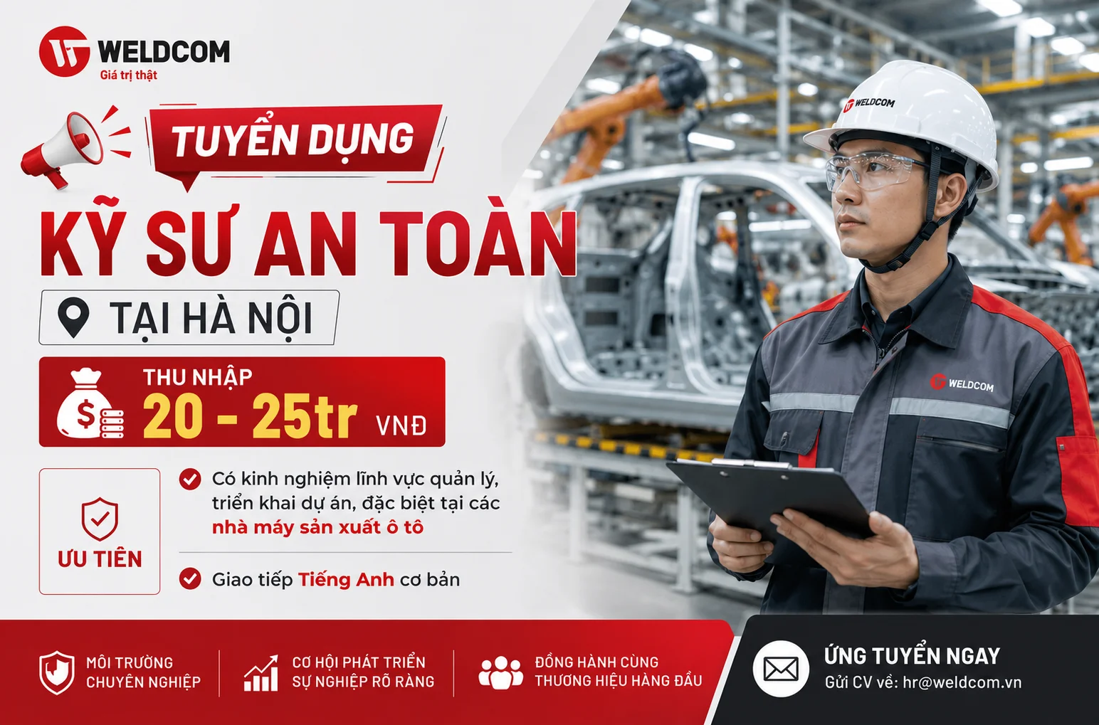 [Hà Nội] Tuyển dụng Kỹ sư An toàn