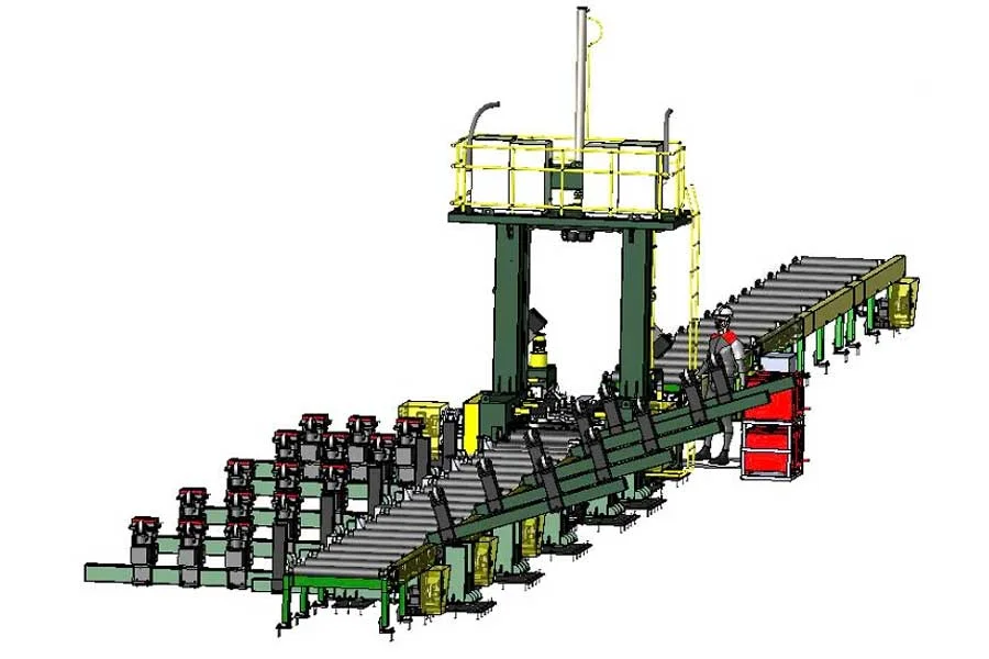 V-0820A – Dây chuyền đính và hàn dầm tự động BRUCO
