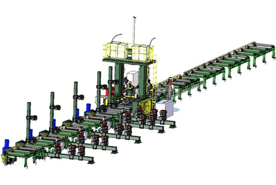V-0820B - DÂY CHUYỀN ĐÍNH VÀ HÀN DẦM TỰ ĐỘNG