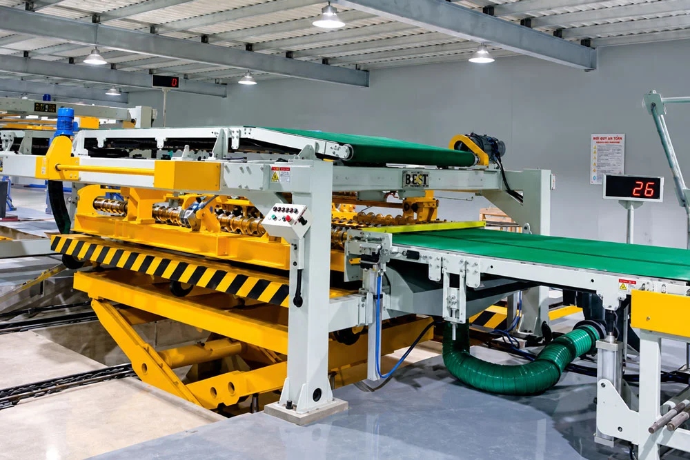 Dây chuyền xả cuộn, nắn phẳng và cắt quay theo chiều dài
